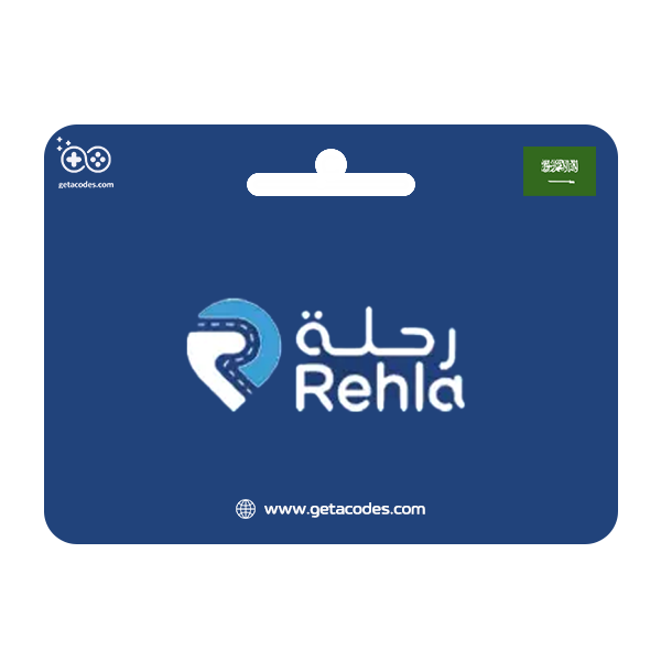 Rehla Gift card KSA interface on mobile, showing flight and hotel options for KSA travelers