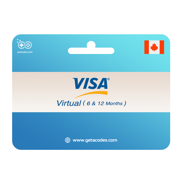 virtual Visa card Canada 12-month prepaid online use