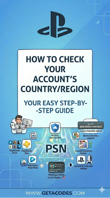Check PlayStation account region and country settings guide