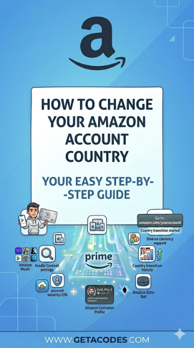 Change Amazon account country and switch region step by step guide