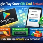 Google Play Store gift card code redemption