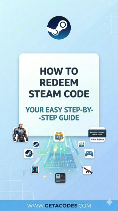 Redeem Steam code to add balance to your Steam Wallet safely