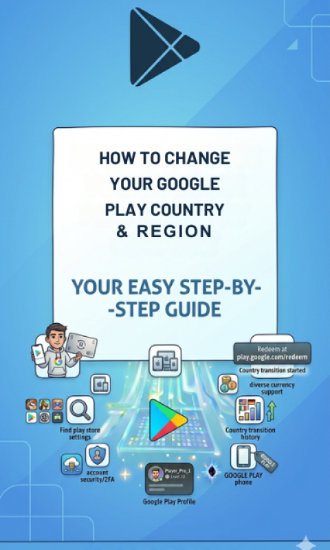 Change Google Play Store country and switch region step by step guide