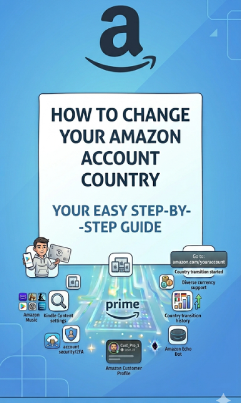 Change Amazon account country and switch region step by step guide