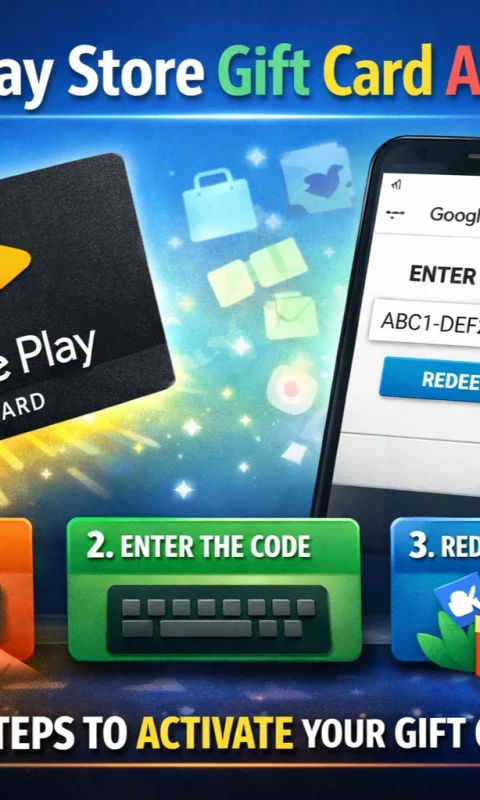 Google Play Store gift card code redemption