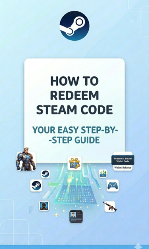 Redeem Steam code to add balance to your Steam Wallet safely