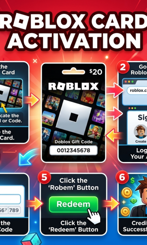 Activate Roblox card and get Roblox Robux safely online